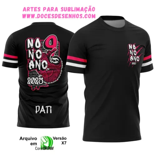 Nono Ano Bicho Preguiça: Estampa Camiseta Escolar 2025 Nono Ano Bicho Preguiça: Estampa Camiseta Escolar 2025