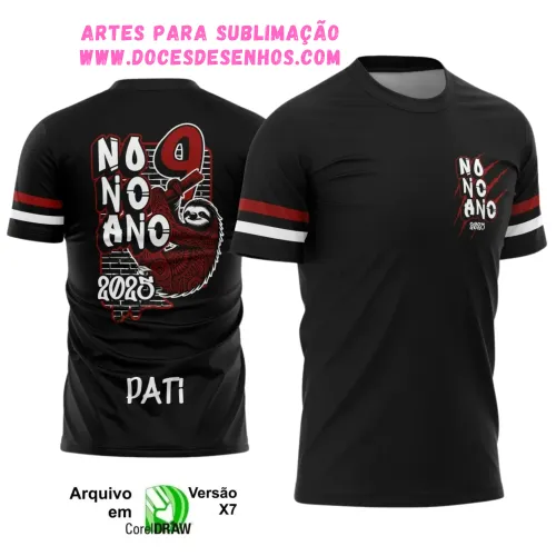 Nono Ano Bicho Preguiça: Estampa Camiseta Escolar 2025 Nono Ano Bicho Preguiça: Estampa Camiseta Escolar 2025