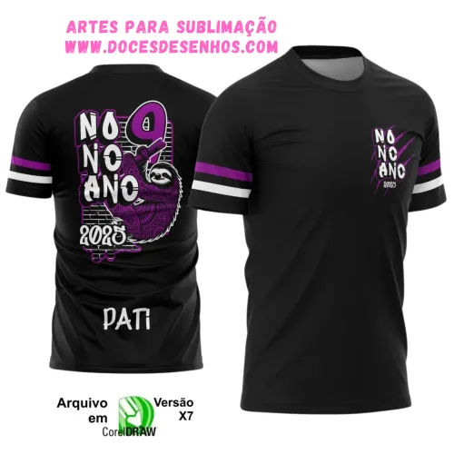 Nono Ano Bicho Preguiça: Estampa Camiseta Escolar 2025 Nono Ano Bicho Preguiça: Estampa Camiseta Escolar 2025