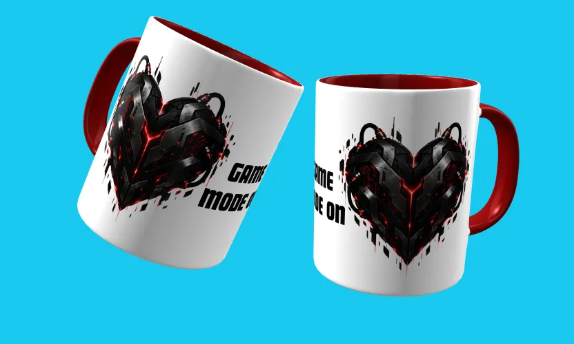 Caneca com visual marcante para fãs de games e cultura geek, trazendo um logo estiloso e uma estampa gamer dark impressionante e cheia de atitude estampada