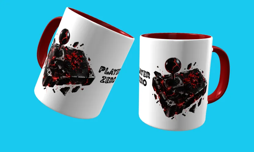 Caneca com visual marcante para fãs de games e cultura geek, trazendo um logo estiloso e uma estampa gamer dark impressionante e cheia de atitude estampada