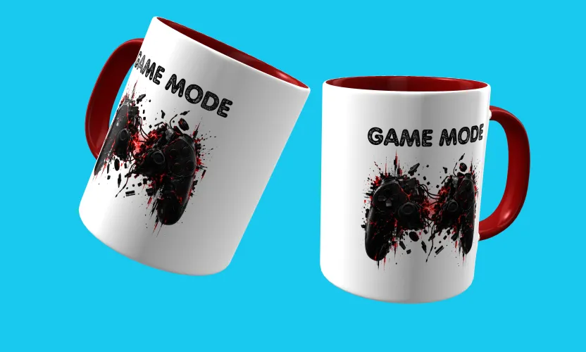 Caneca com visual marcante para fãs de games e cultura geek, trazendo um logo estiloso e uma estampa gamer dark impressionante e cheia de atitude estampada