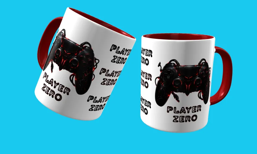 Caneca com visual marcante para fãs de games e cultura geek, trazendo um logo estiloso e uma estampa gamer dark impressionante e cheia de atitude estampada