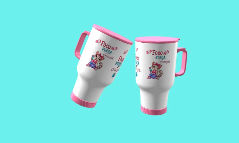 Camisa e caneca estilosa com animais fitness cute