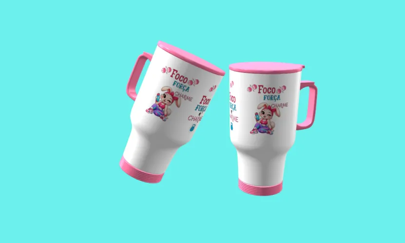 Camisa e caneca estilosa com animais fitness cute