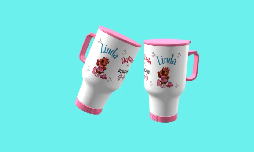 Camisa e caneca estilosa com animais fitness cute