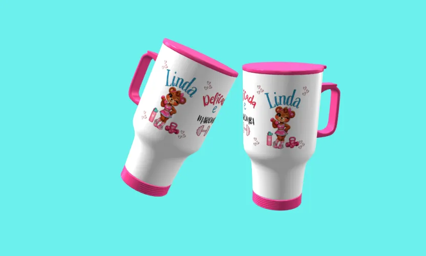 Camisa e caneca estilosa com animais fitness cute