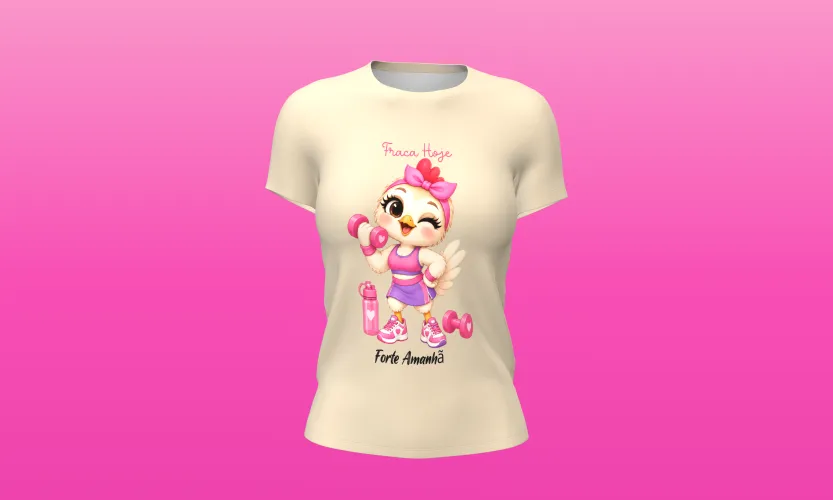 Camisa e caneca estilosa com animais fitness cute