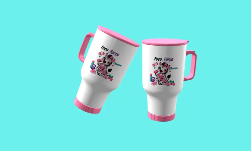 Camisa e caneca estilosa com animais fitness cute