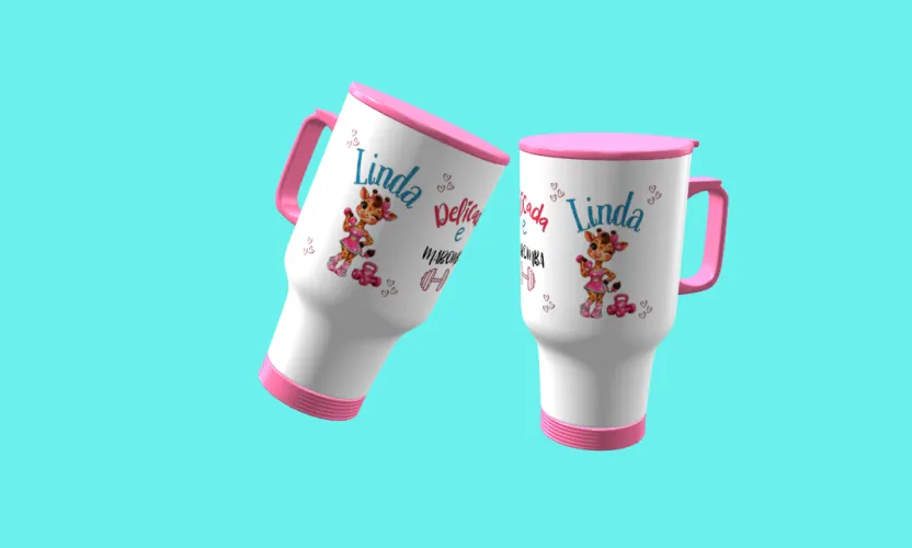 Camisa e caneca estilosa com animais fitness cute