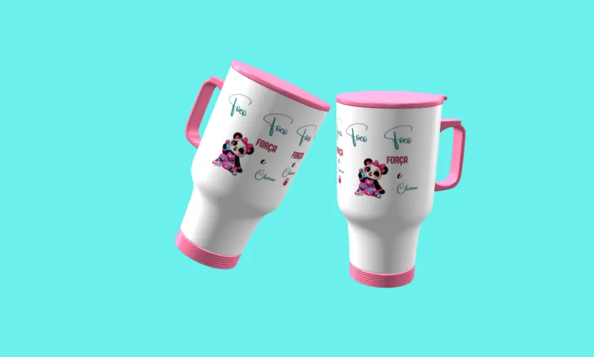 Camisa e caneca estilosa com animais fitness cute