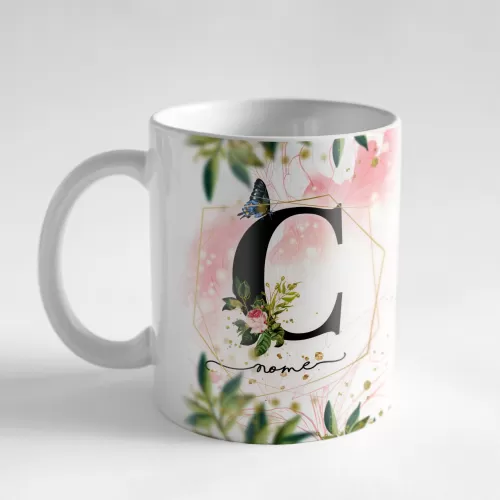 Pack Estampas para Canecas Alfabeto rosa – Todas as letras – Ovelha Colorida