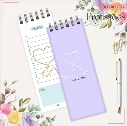 Pack Profissões 2024 Feminina (Encadernação) – Decoradora – Lina