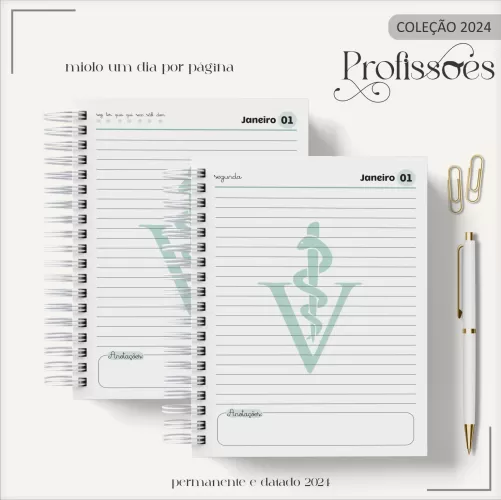 Pack Profissões 2024 Masculina (Encadernação) – Veterinário – Lina