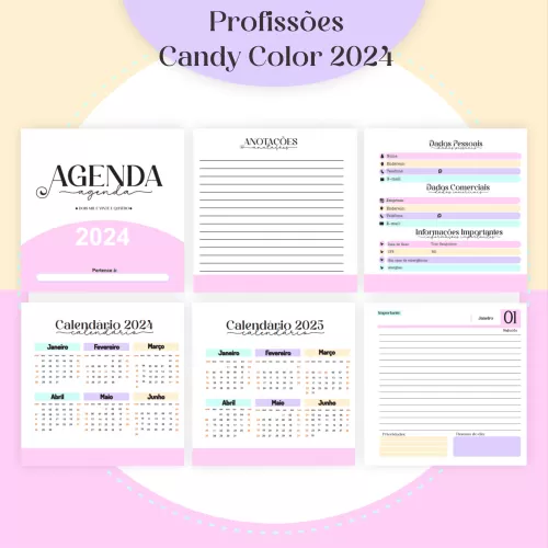 Pack Profissões Candy FEMININA 2024 – Encadernação – Pamella Vieira