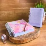 Pacote Agendas Topázio ROSA | 12 miolos + Capas – Amarantto