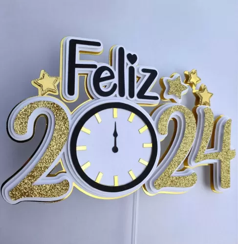 Pacote Topos de Ano Novo 2024 – Toppers