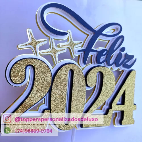 Pacote Topos de Ano Novo 2024 – Toppers
