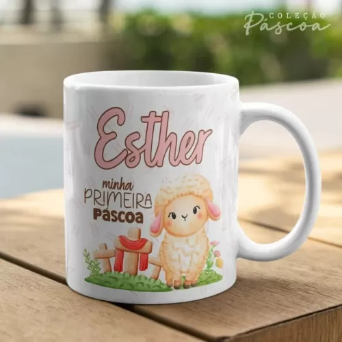 Pacote de Artes Caneca Personalizada Páscoa Cristã V24 (Vintage)