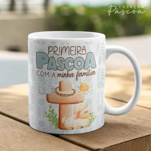 Pacote de Artes Caneca Personalizada Páscoa Cristã V24 (Vintage)