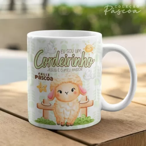 Pacote de Artes Caneca Personalizada Páscoa Cristã V24 (Vintage)