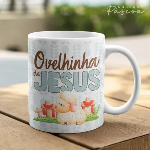 Pacote de Artes Caneca Personalizada Páscoa Cristã V24 (Vintage)
