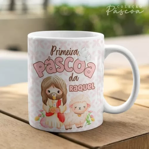 Pacote de Artes Caneca Personalizada Páscoa Cristã V24 (Vintage)