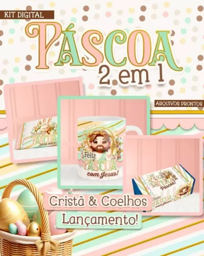 Páscoa 2 em 1 – Cristã + Coelhinhos (Pamella Vieira)