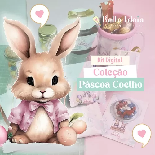 Páscoa Coelhos – Kit Digital Mimos (Bella Ideia)