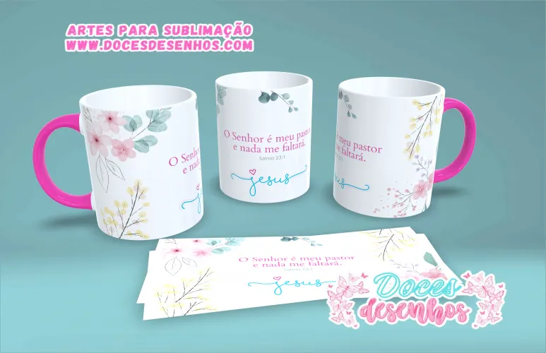 Arte Cristã para Canecas – Pronta para Personalizar