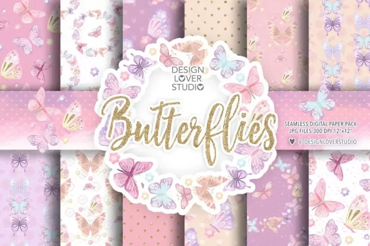 Pink Butterflies – Kit Digital