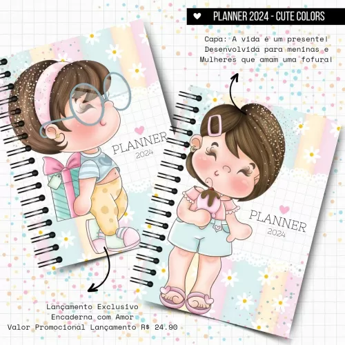 Planner 2024 | Cute Colors – Encaderna Com Amor