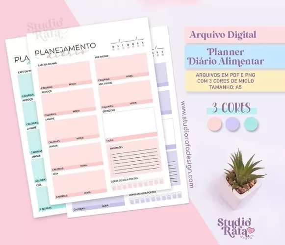 Planner Diário Alimentar #1 (Rafa)