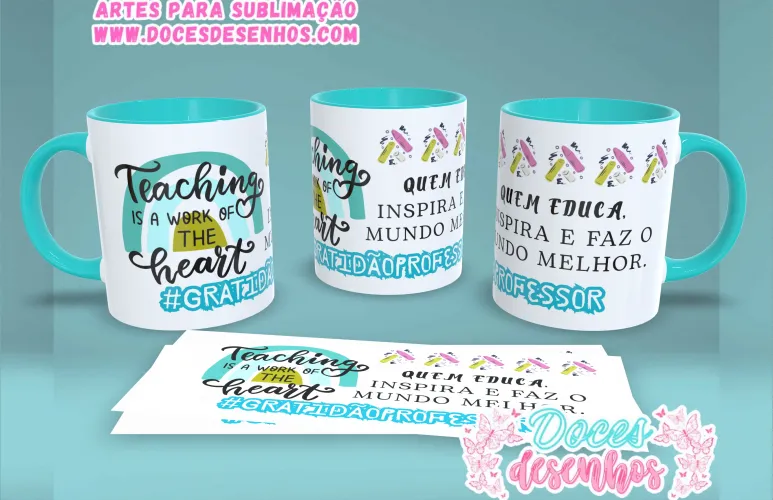 Professores JPG PNG caneca – Arquivo Sublimação Exclusivo