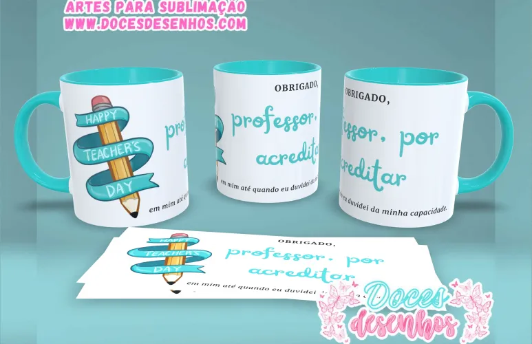 Professores JPG PNG caneca – Arquivo Sublimação Exclusivo