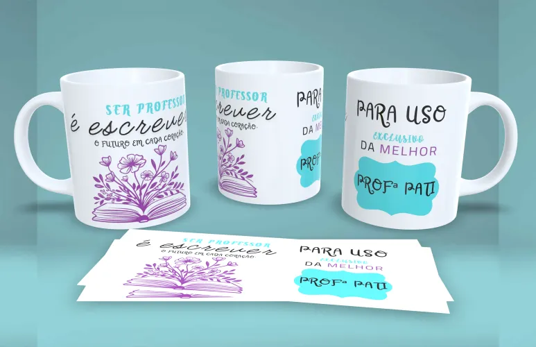 Professores JPG PNG caneca – Arquivo Sublimação Exclusivo