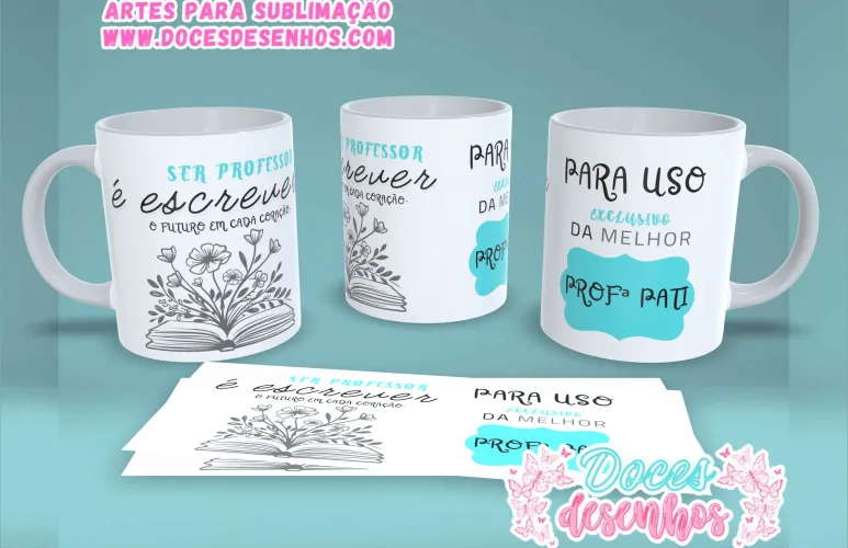 Professores JPG PNG caneca – Arquivo Sublimação Exclusivo