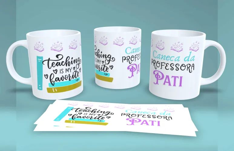 Professores JPG PNG caneca – Arquivo Sublimação Exclusivo