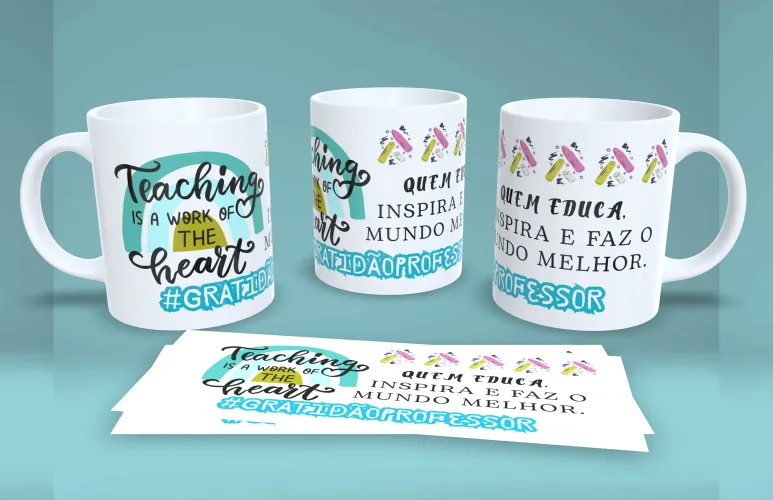 Professores JPG PNG caneca – Arquivo Sublimação Exclusivo