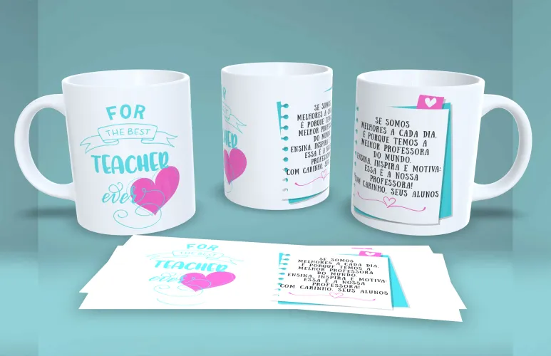 Professores JPG PNG caneca – Arquivo Sublimação Exclusivo