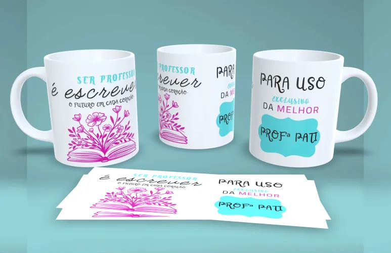Professores JPG PNG caneca – Arquivo Sublimação Exclusivo