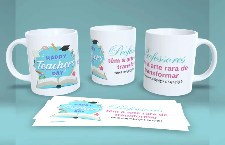 Professores JPG PNG caneca – Arquivo Sublimação Exclusivo