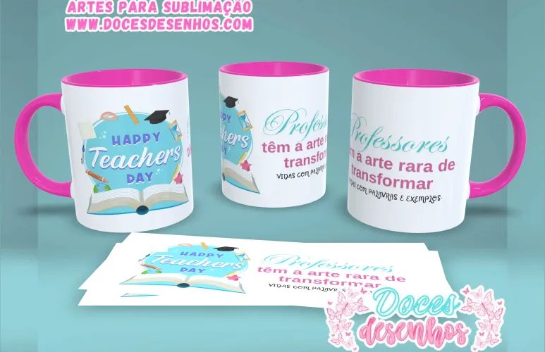 Professores JPG PNG caneca – Arquivo Sublimação Exclusivo