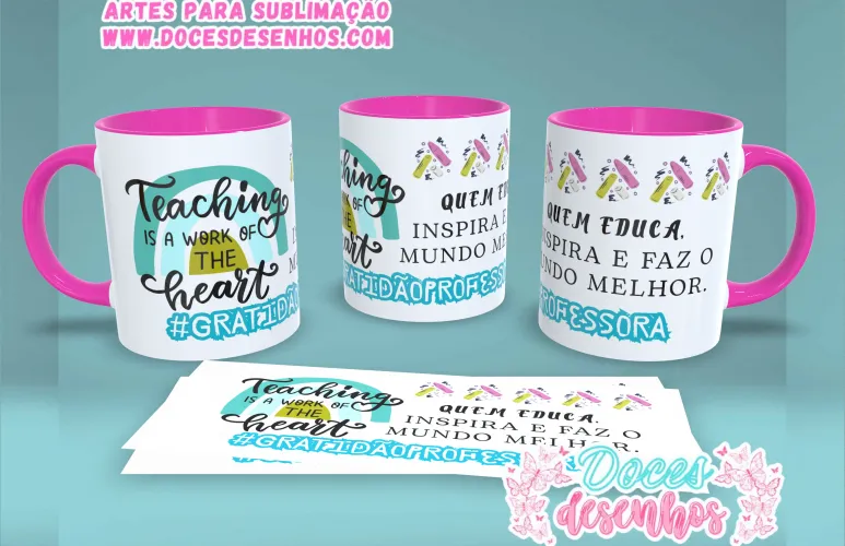 Professores JPG PNG caneca – Arquivo Sublimação Exclusivo
