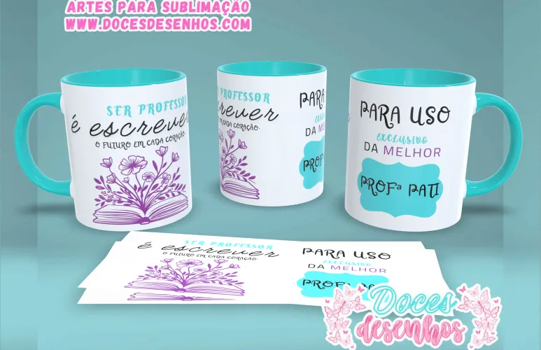 Professores JPG PNG caneca – Arquivo Sublimação Exclusivo