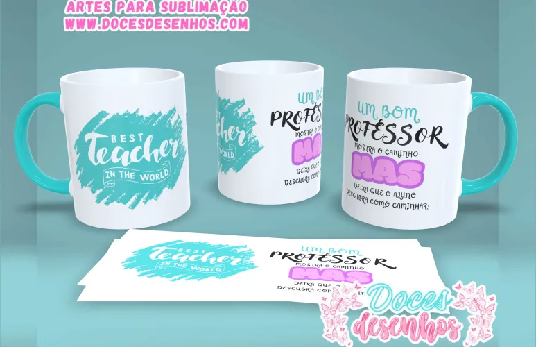 Professores JPG PNG caneca – Arquivo Sublimação Exclusivo