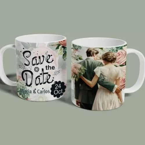 SAVE THE DATE – Casamento – Estampas para Canecas