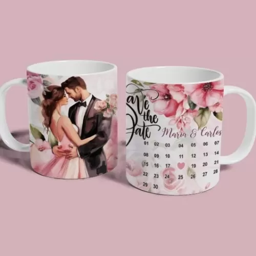 SAVE THE DATE – Casamento – Estampas para Canecas