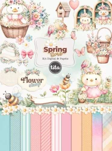 Spring Time – Como Ilustrações e Papéis (Tita)