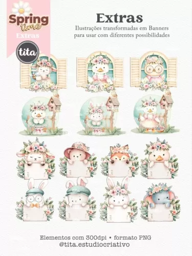 Spring Time – Como Ilustrações e Papéis (Tita)